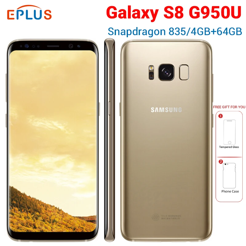 T-Mobile версия samsung Galaxy S8 G950U мобильный телефон Snapdragon 835 5," 4 Гб ОЗУ 64 Гб ПЗУ NFC 4G LTE телефон G950T