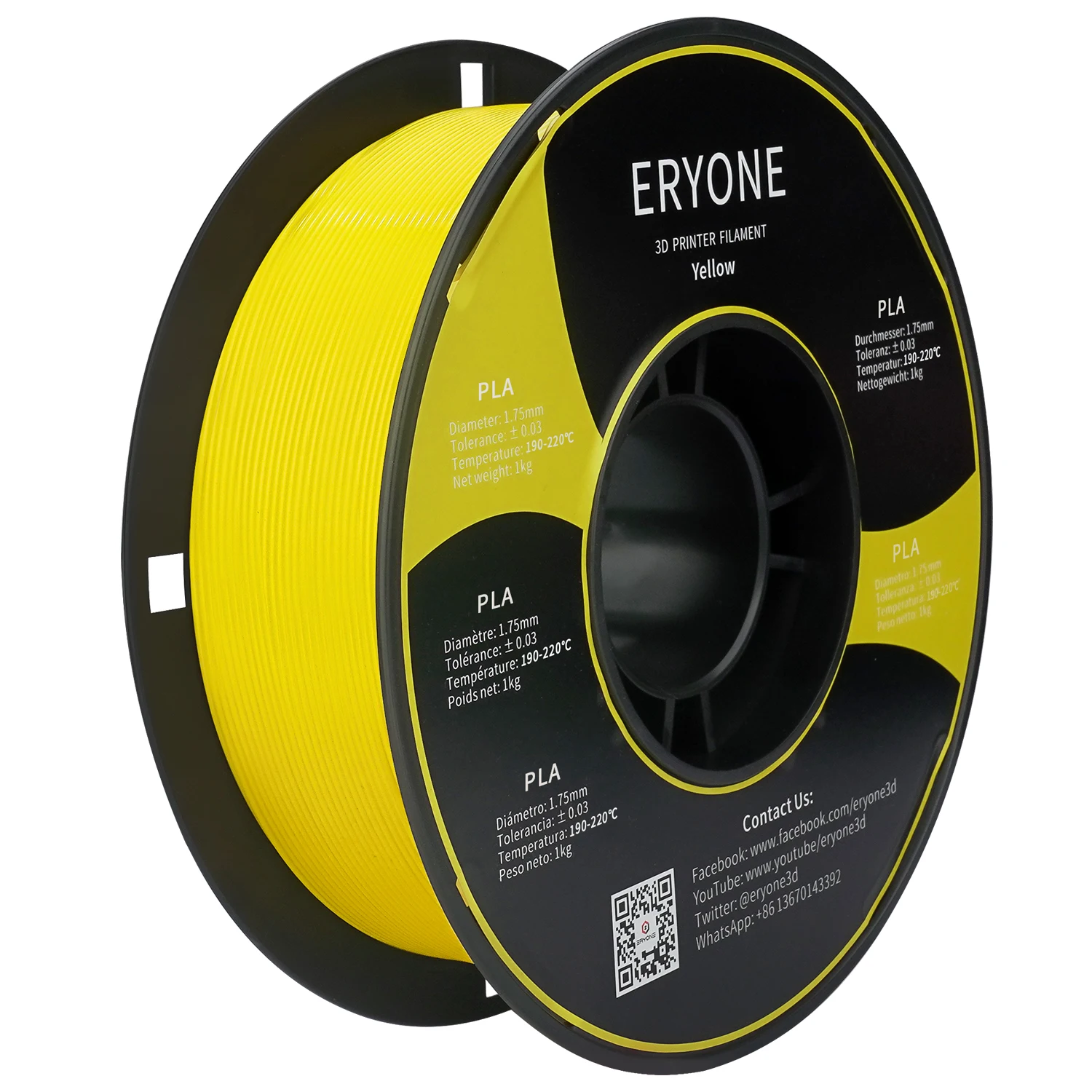 ERYONE Standard PLA Filament 1kg 1.75mm High Quality Filament 3D PLA Low Shrinkage Consumable For 3D Printer