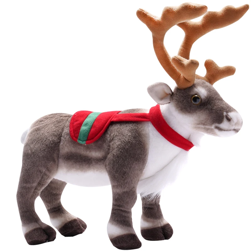 Christmas Reindeer Stuffed Animal | Stuffed Animals Plush Christmas -  Simulation - Aliexpress