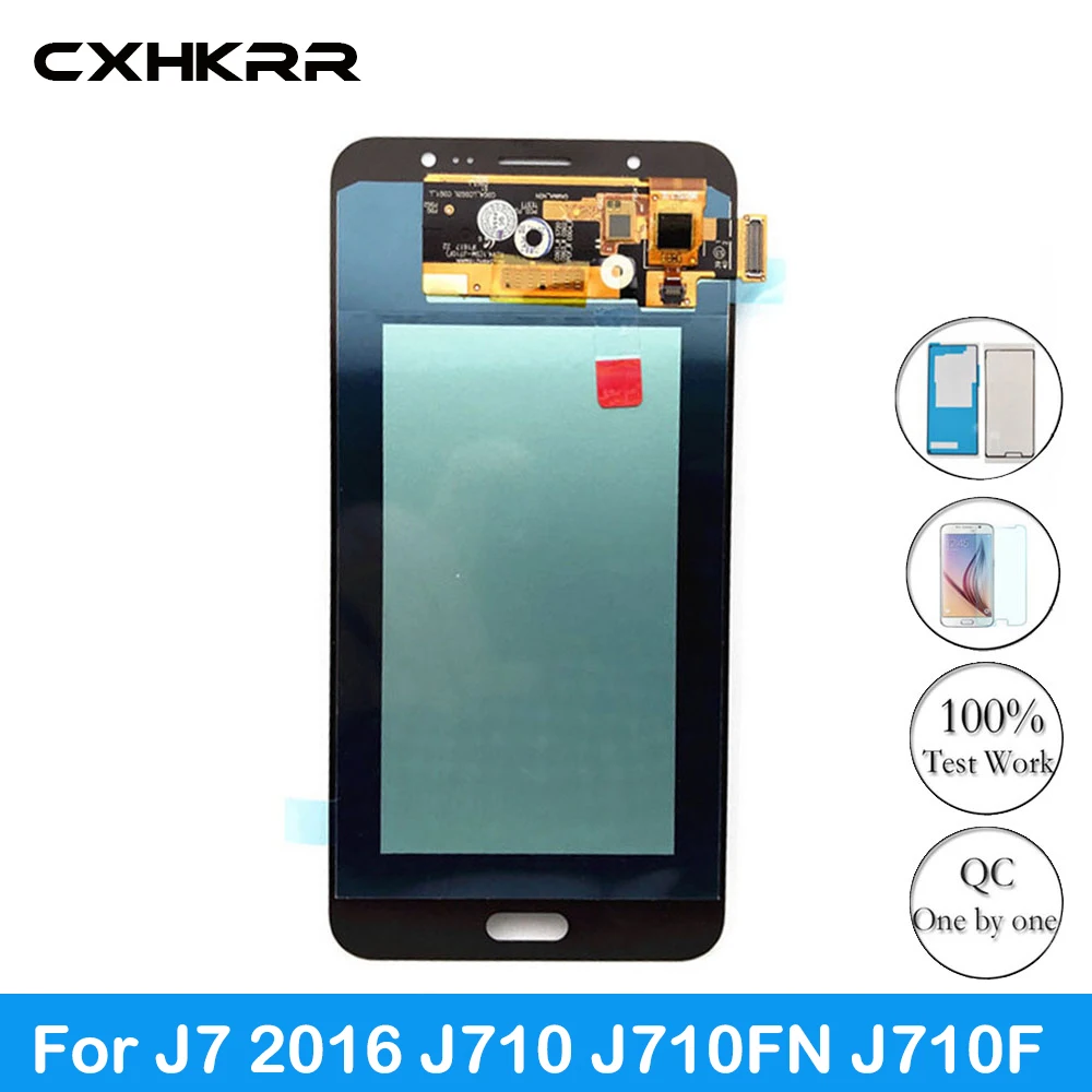 

100% Tested AMOLED LCDs For Samsung Galaxy J7 2016 J710 J710FN J710F J710M J710G LCD Display With Touch Digitizer Screen
