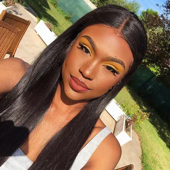 

2x4 straight closure wig 150% lace front human hair wigs for Black Women brazilian remy hair wig with baby har Pre Plucked