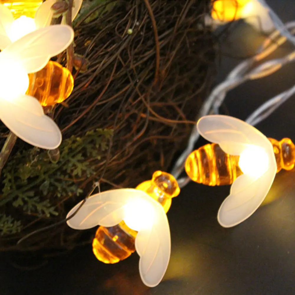 

Beautiful Romantic Luminous Bee Shape 2.2M Fairy Lights Light String Outdoor DIY Christmas Home