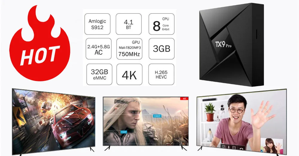 10 шт./лот T95 Мини Android 9,0 ТВ Box Smart 4K Декодер каналов кабельного телевидения Allwinner H6 4 ядра 2 Гб оперативной памяти, 16 Гб встроенной памяти, 2,4G Wifi медиаплеер