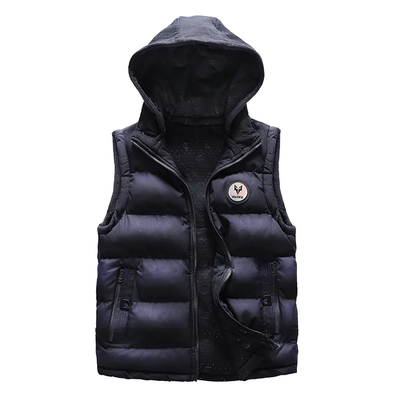 

Waistcoat Men's Autumn & Winter Brushed And Thick Korean-style Trend Teenager Sports Vest Light Students Warm Cotton Waistcoat