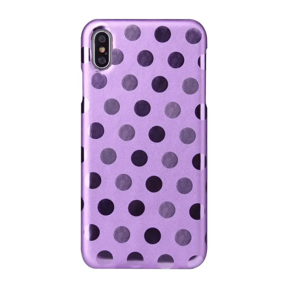 Модный кожаный чехол для телефона в горошек для iphone 11pro max x xs xr чехол для iphone 6splus 7p 8 6 блестящая задняя крышка - Цвет: Лаванда