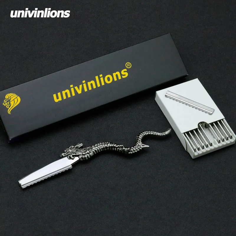 Univinlions dragon Бритва для укладки волос прореживающая бритва Парикмахерские ножницы прямые салонные парикмахерские бритвы для стрижки волос Парикмахерская