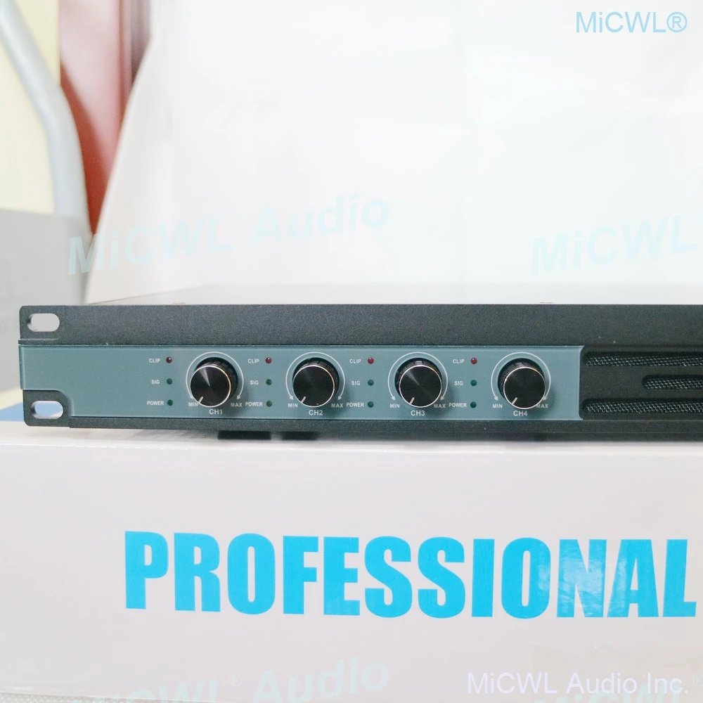 MiCWL Audio 5200W Digital Power Amplifier 4 Channel Karaoke Stage Audio Microphones Speaker AMP 4 x 650W Amplifier 6400 Watt
