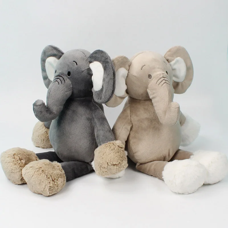 Elephant Baby Stuff 38cm Gray/Beige Super Soft Cute Stuffed Animals Plush Toys Decor For Nursery Bedtime Doll Kids 2 To 4 Years gray kids super size toy organizer for spacious and organized play areas