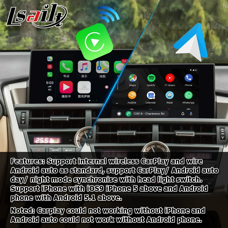Android / carplay коробка интерфейса для Lexus NX200t NX300h NX300 NX 2015 2019 и т. Д. видео интерфейс GPS
