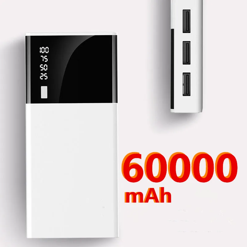 Внешний аккумулятор высокой емкости 60000 мАч портативное зарядное устройство 30000