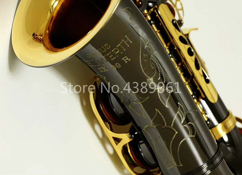 Новое поступление JK Keilwerth SX90R альт саксофон Высокого Качества Латунный черный никель ЗОЛОТО Eb Tune Sax музыкальный инструмент с чехлом
