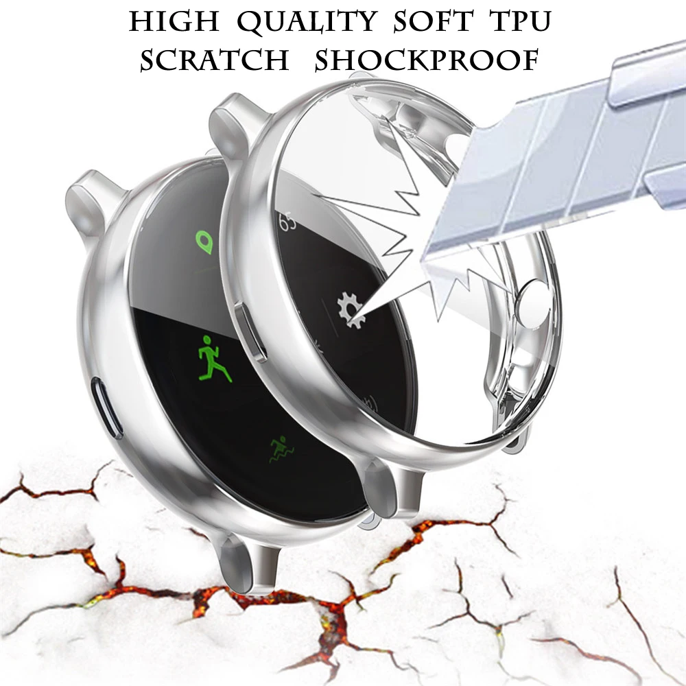 ТПУ Защитная рамка для экрана, чехол-бампер для samsung Galaxy Watch Active 2 40 мм 44 мм, высококачественные Сменные аксессуары