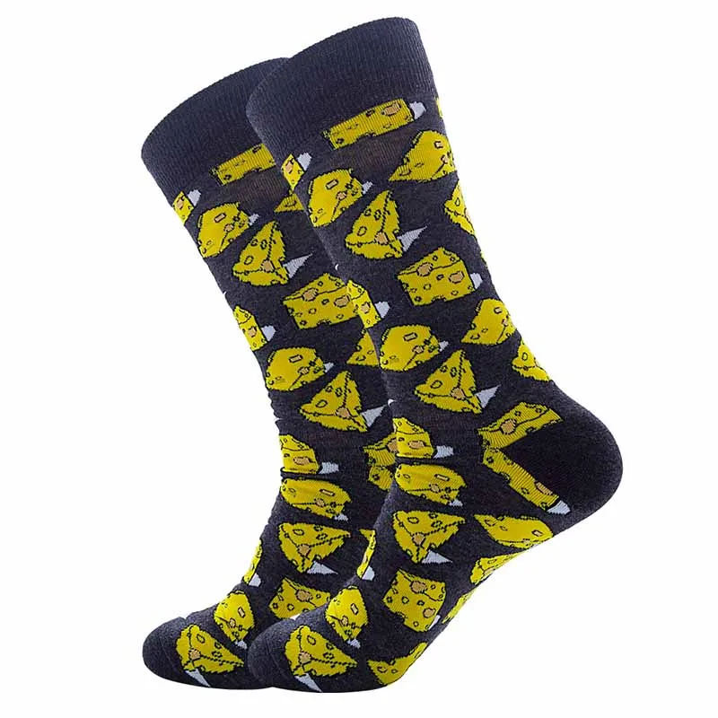 Креативные высококачественные модные женские носки в стиле Харадзюку с изображением фруктов, бананов, авокадо, вишен, яиц, бургеров, еды, забавные носки - Цвет: 11