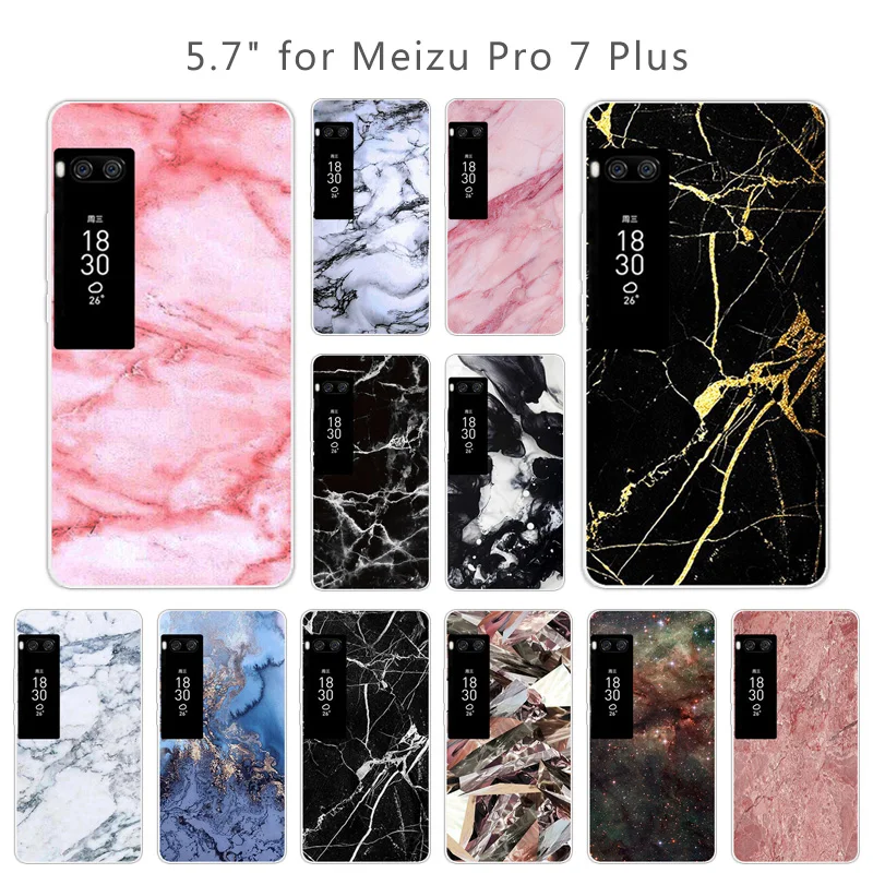 DIY окрашенный чехол для Meizu Pro7 Plus Силиконовая задняя крышка Pro 7 5 &quotтелефон Капа