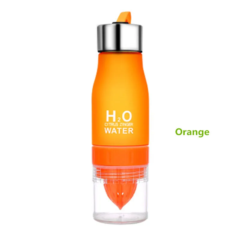 650 мл Infuser бутылка воды фрукты инфузии дети напиток для активного летнего спорта бутылка для сока лимон чашка переносной чайник Рождественский подарок - Color: 1PC orange
