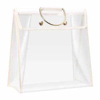 

Travel Casual PVC Transparent Woman Bags ,Transparent Dust Bag Waterproof Clothes Organizer With Magnetic Snap & Hanging Ring