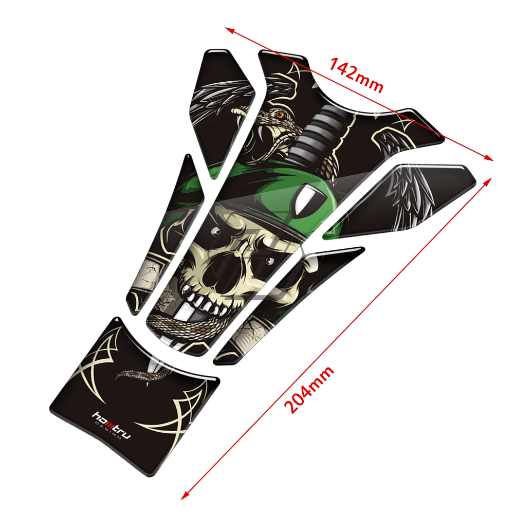 Motorcycle Gas Fuel Tank Pad Protector Decal Case 3D Resin for Honda Yamaha Suzuki Kawasaki Triumph Aprilia