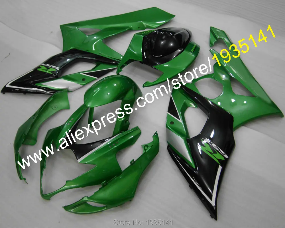 Для Suzuki Fairing обтекатель K5 05 06 GSX-R1000 2005 2006 gsx-r 1000 зеленый черный спортивный велосипед комплект кузова(литье под давлением