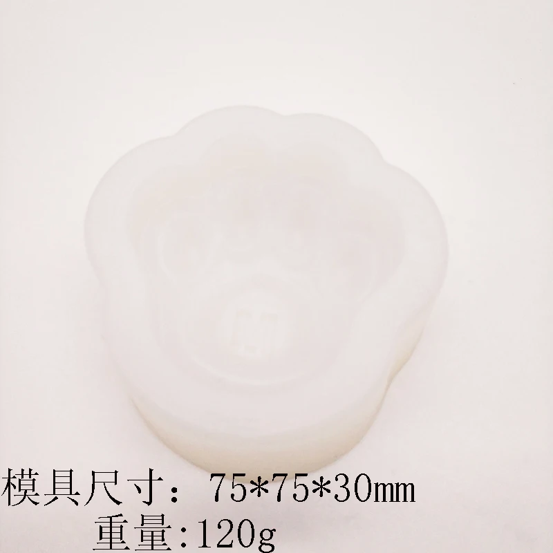 3D bear's palm silicone mold Mousse cake tool Soap clay ceramic mould Sugarcraft Flower