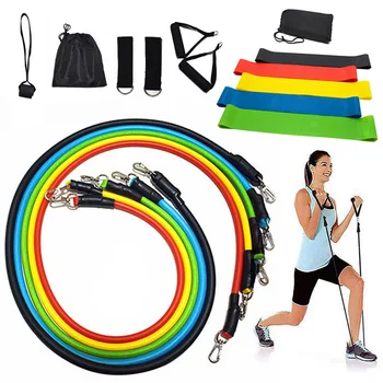 

SFIT 17pcs /Set Fitness Pull Rope Resistance Bands Latex Strength Gym Equipment Home Elastic Exercises Fitness Workout Equipment