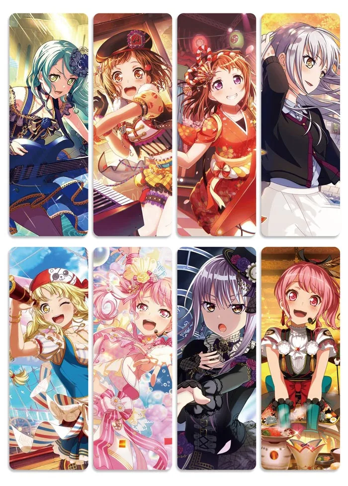 8 8 шт./компл. аниме BanG Dream ПВХ закладки печатается с Тояма Касуми для Косплэй аксессуары или коллекция - Цвет: 8