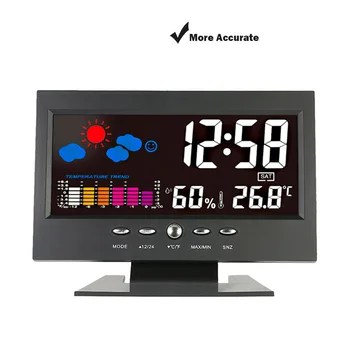

Weather Station Alarm Clock Hygrometer Termometry Digital Barometer Colorful Thermometer Calendar Clock desk LCD Display Table