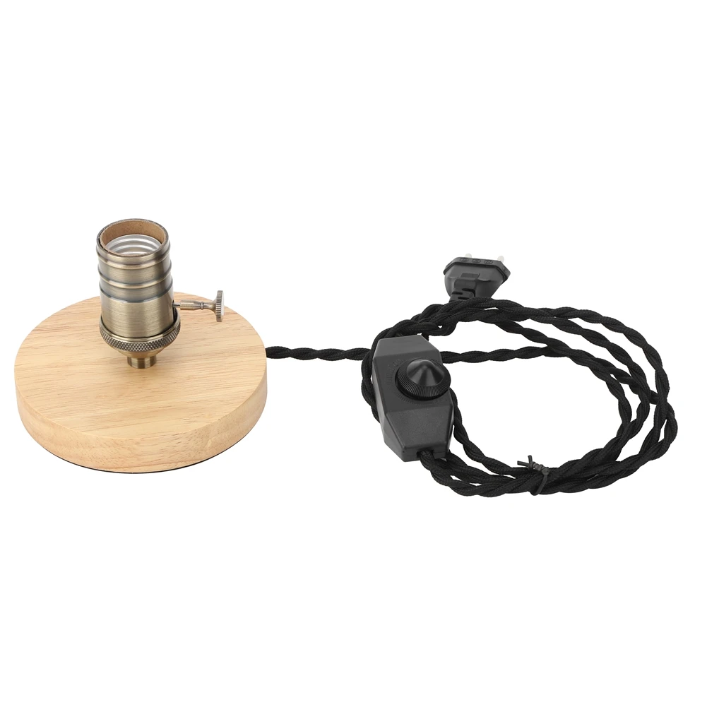 Круглое основание для лампы E27 в стиле ретро с выключателем аксессуары лампочек