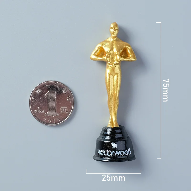 Magnetic refrigerator magnets American Oscar statuette model magnets tourist souvenirs Personalized creative decoration gifts