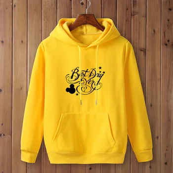 

Women Sweatshirts Harajuku Hoodies Best Day Ever Print Long Sleeve Ladies Tops Female Streetwear Hoodies Women