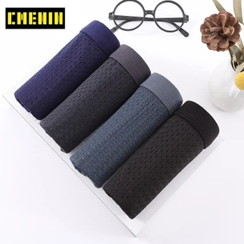 

4Pcs/lot New Brand Underwear Mens Boxer Homme Solid Breathable Men Boxer Shorts Men Underwear Boxers Underpants slip CM002