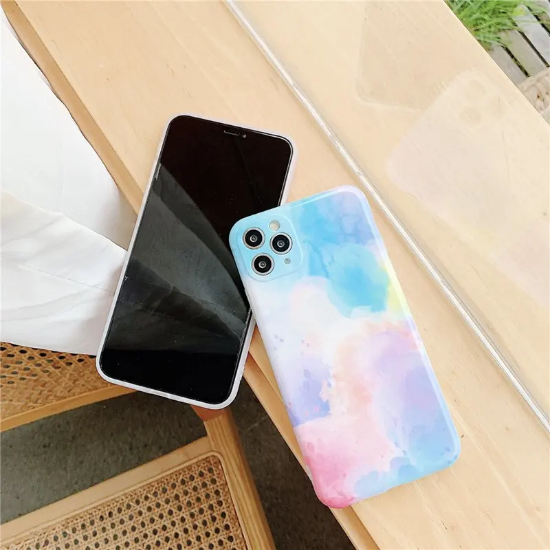 Fashion Glitter Phone Case For iPhone 12 11Pro Camera Protection Max X XR XS 7 8 Plus SE 2020 Colorful Soft IMD Shockproof Cover