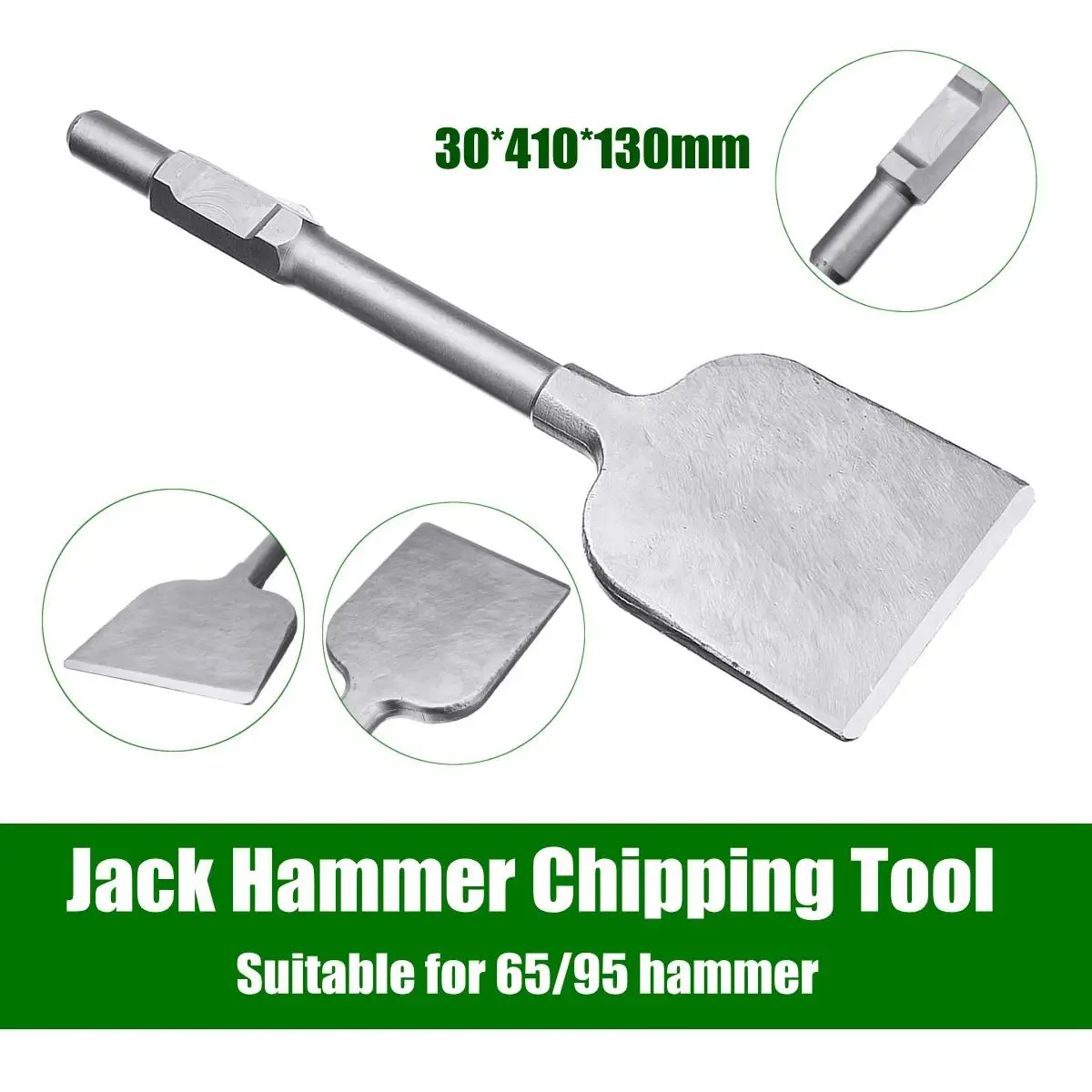 

1pc 65A 30x410x130mm Jackhammer Breaker Chisel Tile Chipper Cutter Extra Wide Jack Hammer Drill Tool