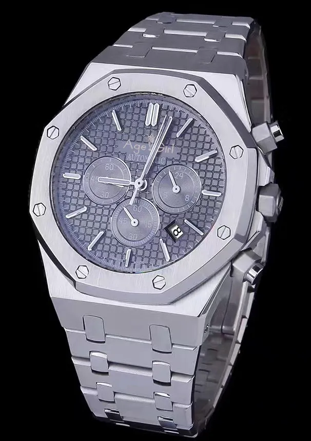 Silver Grey Люксовый бренд, автоматические механические мужские часы, серебро, розовое золото, ограниченная серия, спортивные, черные, синие, серые, сапфировое стекло, прозрачные, белые - Цвет: Silver Grey