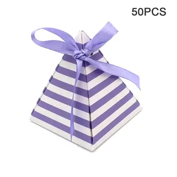 

50pcs Pyramid Candy Box Wedding Candy Box Gift Box Wedding Favors And Gifts Candy Box Wedding Gifts For Wedding Decoration