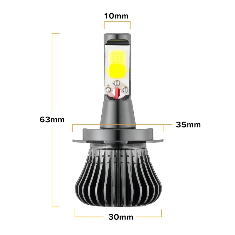 2 шт. двойной Цвет светодиодный Автомобильные фары H8 H9 H11 H7 HB3 HB4 9005 9006 H27 880 881 H3 H1 светодиодный фары лампы белого и желтого цвета автомобильный противотуманный фонарь