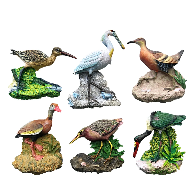 

New Hand-made Painted Long-tailed Bird3D Fridge Magnets Tourism Souvenirs Refrigerator Magnetic Stickers Gift