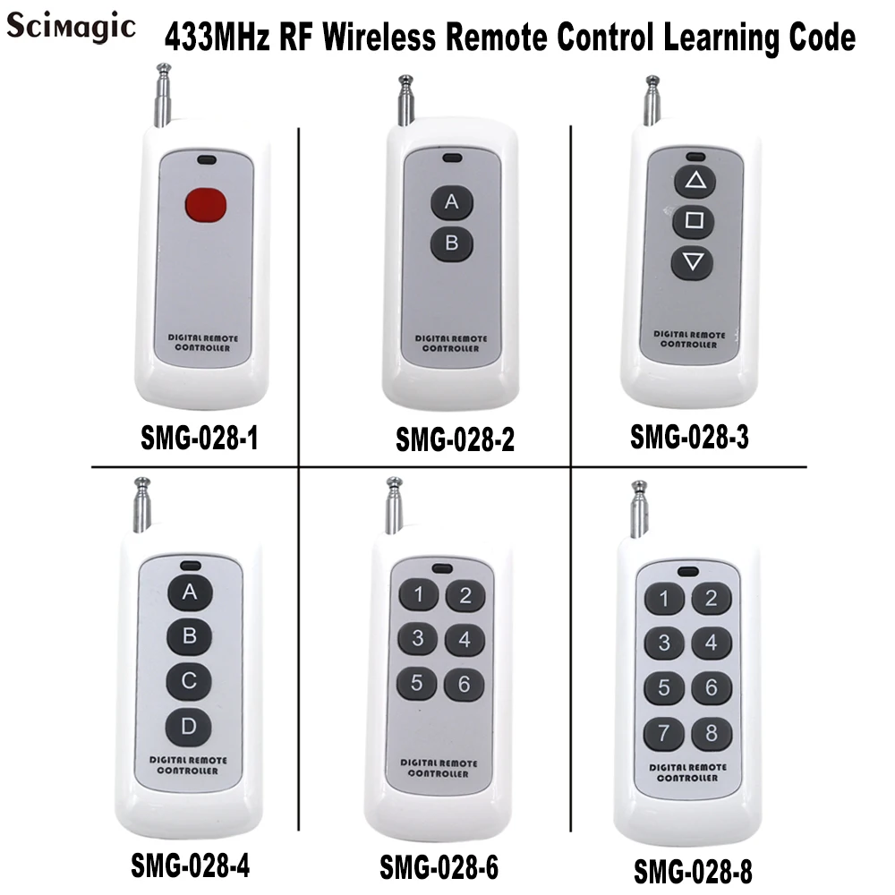 Universal RF 433MHz Wireless Learning Code Digital Remote Control ...