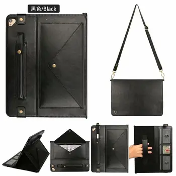 

Tablet Case for IPad Pro 12.9" 2018 Business Luxury Leather with Pencil Slot Holder Back Cover Hand Strap Protector Funda+pen