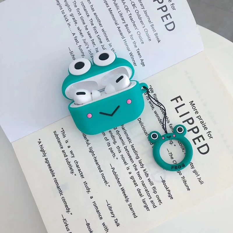 Чехол с милой лягушкой и bluetooth-гарнитурой для Airpods pro, силиконовый мягкий защитный чехол для Apple Airpods pro, Модный чехол