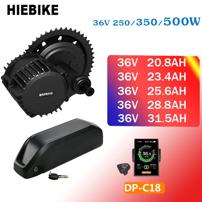 Bafang Ebike 36v 250/350/750w Средний приводной двигатель с мощной батареей 20 8/23 4/25 6/28