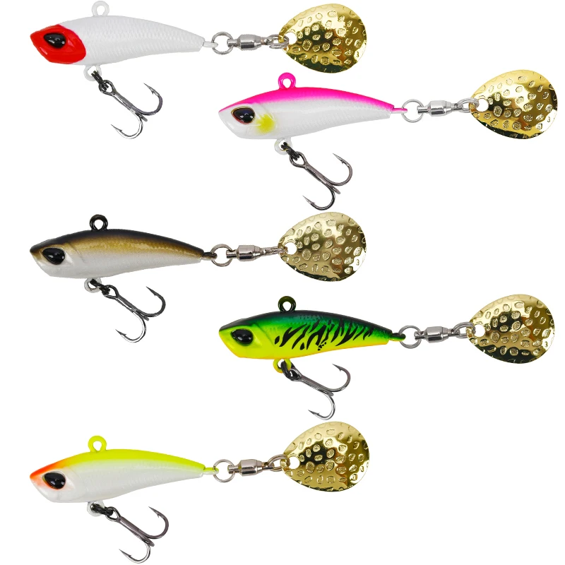 Блесна рыболовная TSURINOYA металлическая Вибрирующая с блестками 36 мм/12 г 42 мм/17