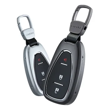 

Aluminum Alloy Leather Smart Car Key Cover Case Shell Protector FOB For Chevrolet 2016 2017 Camaro Cruze Malibu Volt Malibu