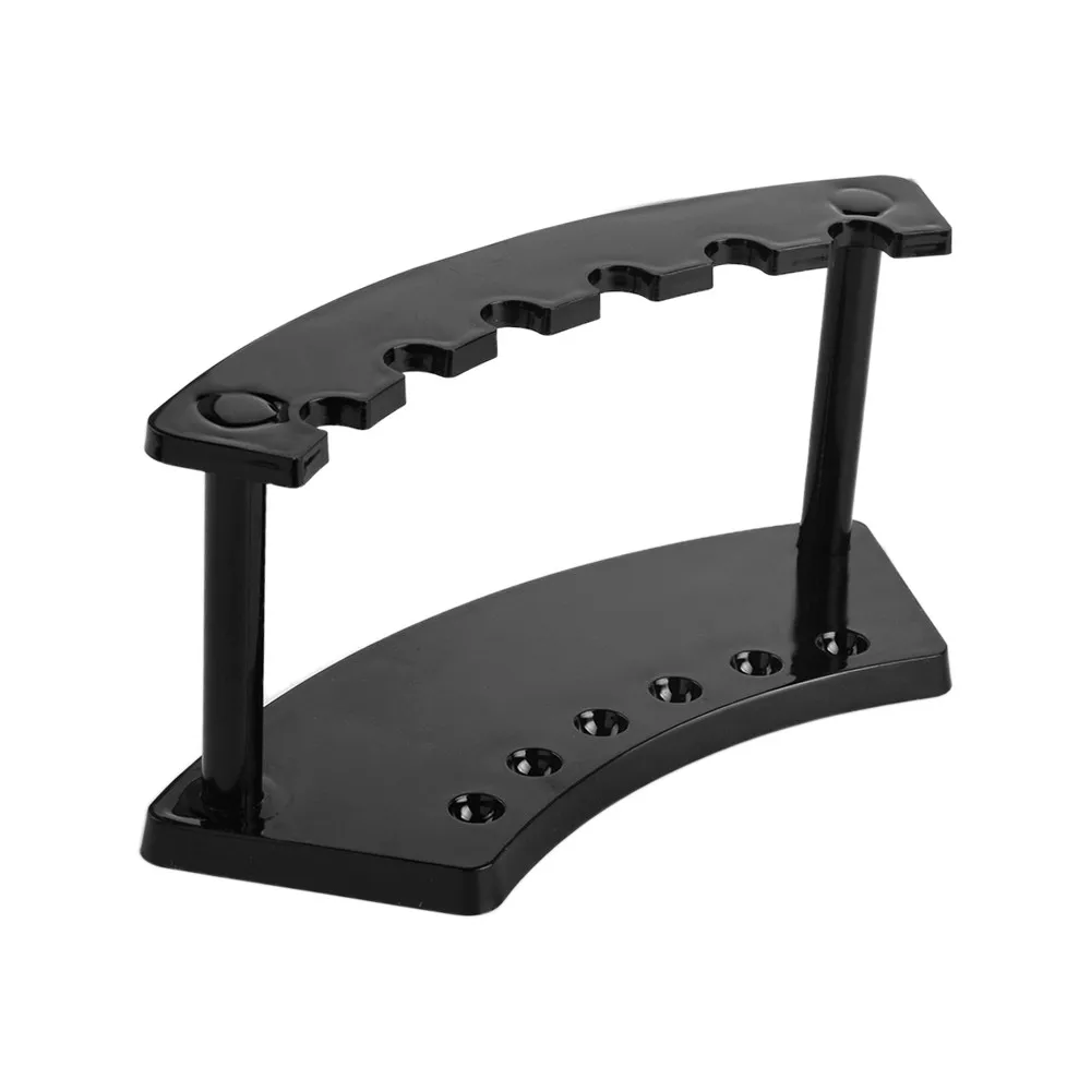 Черный New Eyelash Extension Acrylic Tweezers Shelf Holder 6pcs Tweezer Display Stand Storage Positions Eye Lashes Beauty Makeup Tool - Цвет: Черный