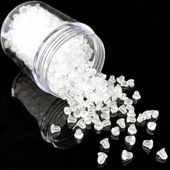Earring Findings Back-Stoppers Earstud-Accessories Soft-Silicone for DIY Ear-Nuts 500/1000pcs