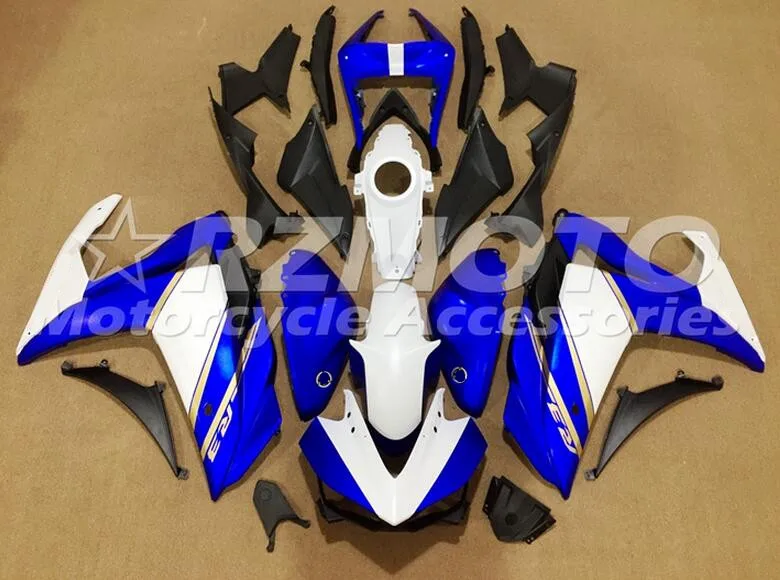 Новинка YZF R3 R25 ABS Инжекционный обтекатель комплект для Yamaha YZFR3 YZFR25 Полный обтекатели комплекты Cowling матовый синий белый