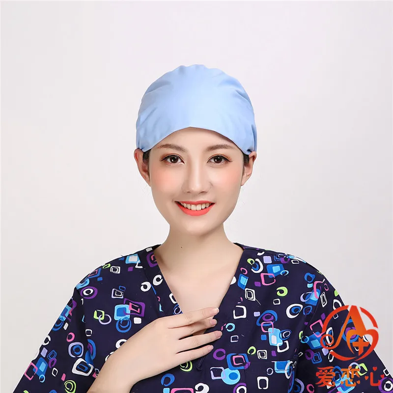 Operating room nurse print work cap head pirate pure cotton food dustproof breathable female doctor cap