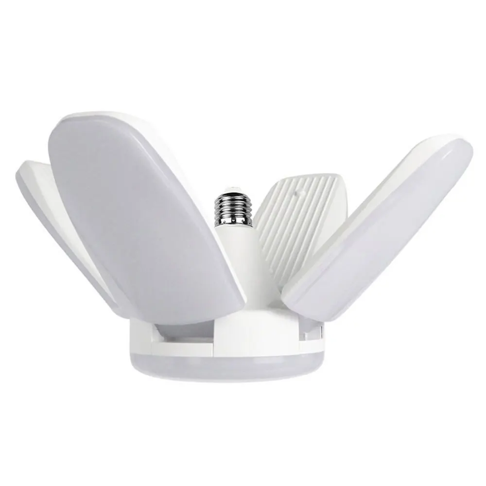 

A60W Indoor LED Deformable Folding Lamp 220V 60W Four Leaf Led High Bay Light Garage Lamp 3850LM Waterproof Ceiling Light