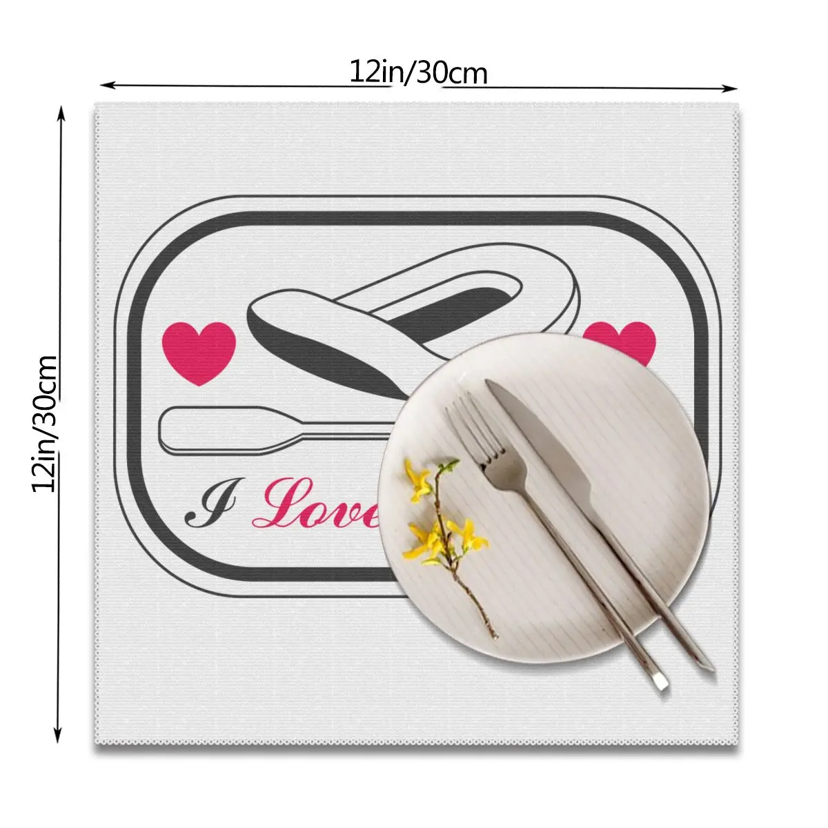 Столовые приборы для обеденного стола CoastersI Love Каякинг катание на лодках Polyster чашка кофе настольные коврики для кухни 6 шт. домашний декор