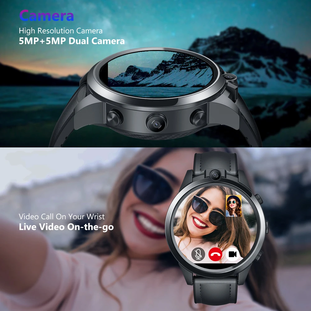 Флагманский Zeblaze THOR 5 PRO керамический ободок 3 ГБ+ 32 Гб Двойная камера 800 мАч gps кожаные ремешки для часов Смарт-часы для IOS Android