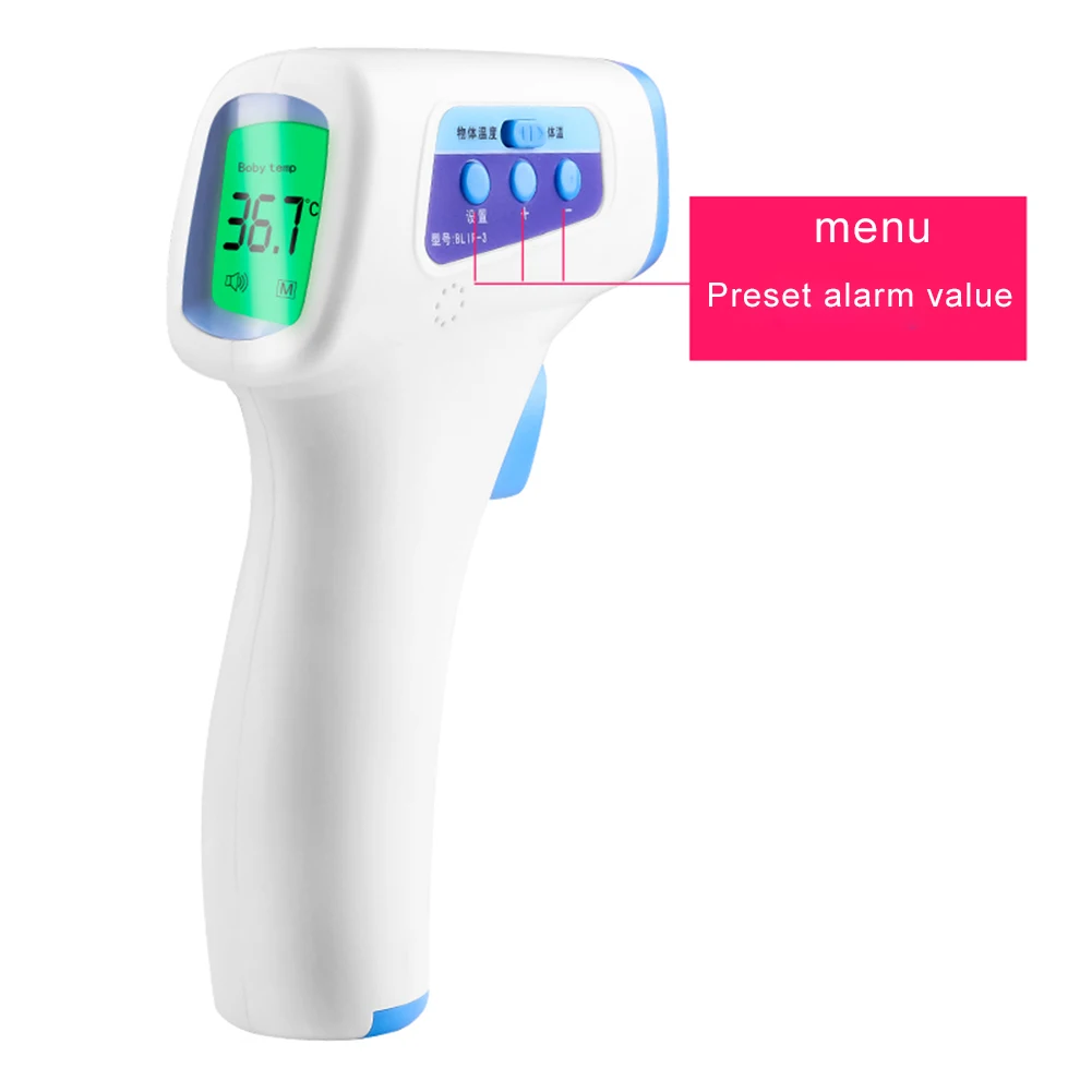 

Forehead Non Contact Infrared Baby Thermometer LCD Body Temperature Fever Digital IR Measurement Tool Gun for Baby Adult